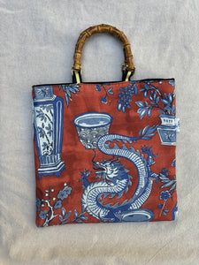 Camelia Bag - Dragoni e vasi- rosso