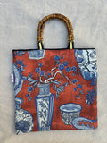 Camelia Bag - Dragoni e vasi- rosso